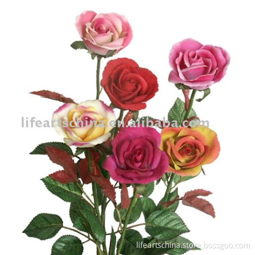artificial flowers, 62cm single silk rose flower, stem flower